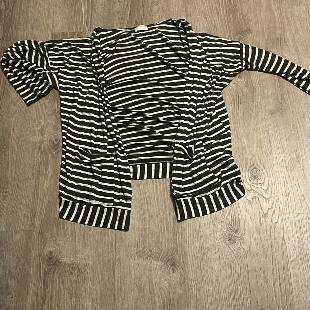 Signature black and white cardigan
